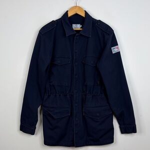 Tyndale FR Jacket Mens Medium Navy Blue Full Zip Field Workwear Flame Resistant